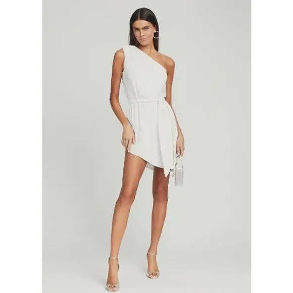Retrofête Ella Sequin One Shoulder Dress White NWT Size M Sold Out Retail $525 - Picture 5 of 13